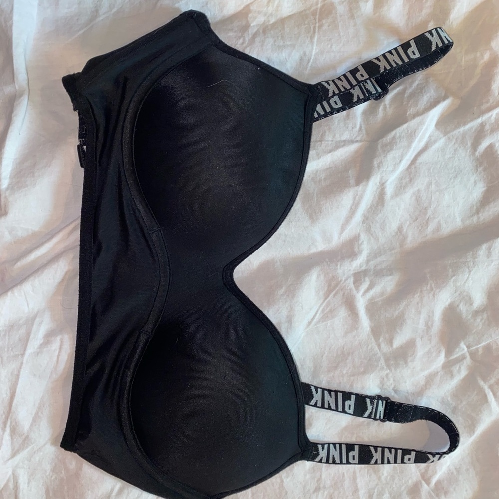 VS Pink black padded cage bra / bralette size XS
